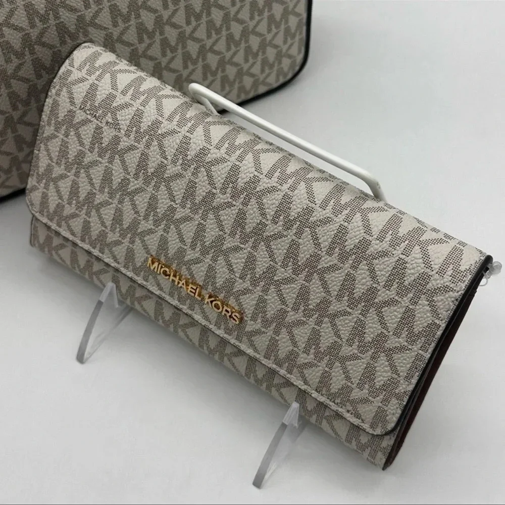 Michael Kors Large EW Crossbody Bag & Large Trifold Wallet Brown | BUNDLE DEAL